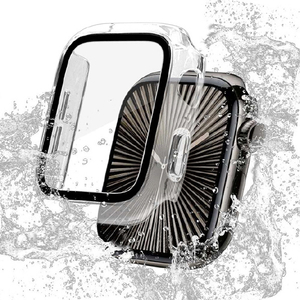 ラスタバナナ Apple Watch series10[46mm]用ガラス+PC一体型 防水ケース クリア GHB4813AW46-イメージ1