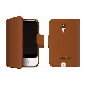 ポケトーク POCKETALK(ポケトーク)S専用手帳型ケース ブラウン ﾎﾟｹﾄ-ｸSﾃﾁﾖｳｶﾞﾀｹ-ｽPTS-NBR-イメージ1