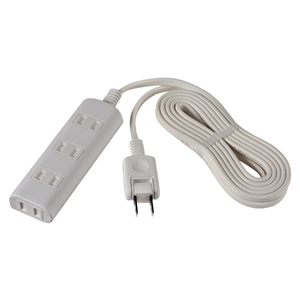 エルパ 4個口 扉付タップラン 3．0m ホワイト WBT-N4030B(W)-イメージ1