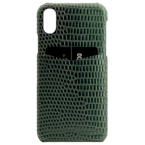 SLG Design iPhone XR用ケース Lizard Leather Back Case グリーン SD13700I61-イメージ1