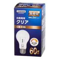 ヤザワ 60W形・E26口金 白熱電球 クリア 60W電球タイプ 1個入り L100V60WCL