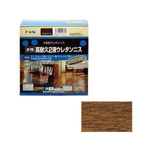アサヒペン 水性2液ウレタンニス 600Gセット ウォルナット FC751PJ-イメージ1