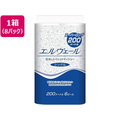 大王製紙 エルヴェール トイレットティッシューシングル芯なし200m6R×8 FCB6934-141433