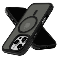 ラスタバナナ iPhone 16 Pro用AIR-C ハイブリッドケース TPU×PC 衝撃吸収 エアクッション付き MAGSAFE対応 ブラック 8217IP461PHPMBK