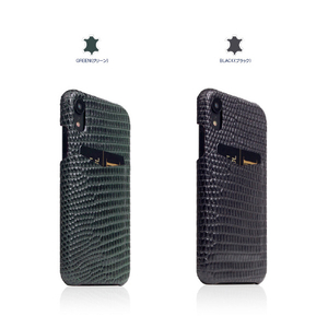 SLG Design iPhone XR用ケース Lizard Leather Back Case ブラック SD13701I61-イメージ4