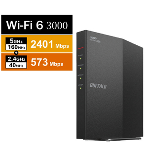 BUFFALO 無線LAN親機 11ax/ac/n/a/g/b 2401+573Mbps ブラック WSR-3000AX4L-イメージ2