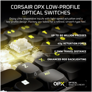 コルセア CORSAIR VANGUARD AIR 99 WL ワイヤレスゲーミングキーボード ブラック CHR-91HA01B-NA-イメージ5