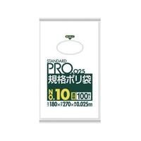 日本サニパック スタンダードポリ袋10号(0.025mm) FC625GC-8284058