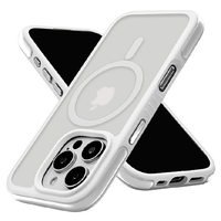 ラスタバナナ iPhone 16 Pro用AIR-C ハイブリッドケース TPU×PC 衝撃吸収 エアクッション付き MAGSAFE対応 ホワイト 8218IP461PHPMWH