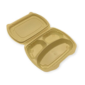 リスパック 弁当容器 バイオデリカ シェルBOX80-2 クラフトB リスパック 25枚 FCG774V-00652960