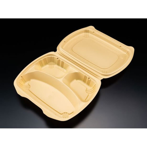 リスパック 弁当容器 バイオデリカ シェルBOX80-2 クラフトB リスパック 25枚 FCG774V-00652960-イメージ4