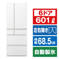 パナソニック 601L 6ドア冷蔵庫 アルベロオフホワイト NR-F60HX1-W
