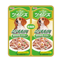 いなばペットフード TW‐03 ｔｗｉｎｓ とりもも肉＆緑黄色野菜・ささみ入り 40g×2 ﾂｲﾝｽﾞﾄﾘﾓﾓﾆｸﾔｻｲ80G