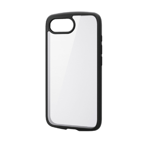 エレコム iPhone17e/16e用 TOUGH SLIM LITE ケース フレームカラー 背面ガラス メタルステッカー付 ブラック PM-A25STSLFCGBK-イメージ2