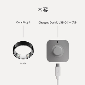 OURA Oura Ring 5(オーラリング 5) size6 ブラック JZ906161506-イメージ8