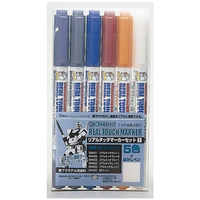 クレオス GMS112 リアルタッチマーカーセット1 5色セット+ぼかしペン GMS112ﾘｱﾙﾀﾂﾁﾏ-ｶ-ｾﾂﾄ1N