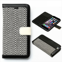 ZENUS iPhone 6 Plus用Herringbone Diary ブラック Z4703I6P