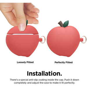 elago PEACH HANG for AirPods / AirPods 2nd Charging / AirPods 2nd Wireless レッド EL_APACSSCPN_RD-イメージ6