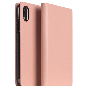 SLG Design iPhone XR用ケース Calf Skin Leather Diary ベビーピンク SD13703I61-イメージ1