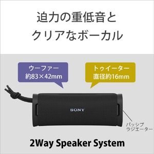 SONY ワイヤレスポータブルスピーカー ULT FIELD 1 ブラック SRS-ULT10 B-イメージ2