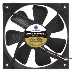 アイネックス ケース用ファン 120mm 究極静音タイプ OMEGA TYPHOON G CFZ-120GLB-イメージ1