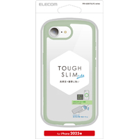 エレコム iPhone 16e用TOUGH SLIM LITE ケース フレームカラー メタルステッカー付 ピスタチオグリーン PM-A25STSLFCGNL