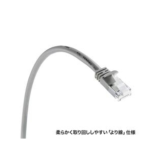 サンワサプライ ツメ折れ防止カテゴリ5eSTP LANケーブル（2m・ライトグレー） ライトグレー KB-STPTS-02-イメージ3