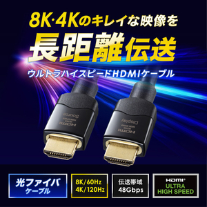 サンワサプライ 光ファイバウルトラハイスピードHDMIケーブル(20m) KM-HD20-UFB200-イメージ4
