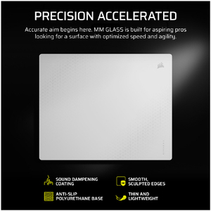 コルセア CORSAIR MM Glass 大型高精度ゲーミングマウスパッド グレイ CHR-9460001-WW-イメージ2