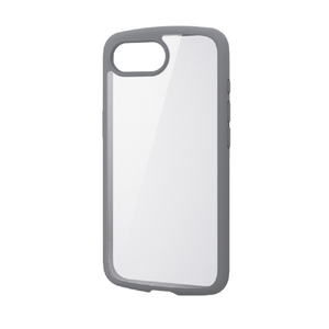 エレコム iPhone17e/16e用 TOUGH SLIM LITE ケース フレームカラー メタルステッカー付 グレー PM-A25STSLFCGY-イメージ2