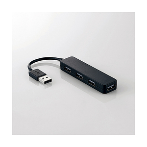エレコム USB2.0ハブ コンパクトタイプ(4ポート・7cm) ブラック U2H-SN4NBBK エレコム USB2.0ハブ コンパクトタイプ(4ポート・7cm) ブラック U2H-SN4NBBK