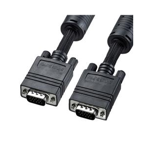 サンワサプライ ナイロンメッシュディスプレイケーブル（アナログRGB・15m） KC-NMV150K-イメージ1