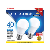 東芝 LED電球 E26口金 全光束485lm(4．4W一般電球タイプ) 昼光色相当 2個パック LDA4D-G/K40V1P