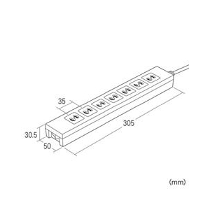 サンワサプライ 電源タップ(2P・7個口・5m) TAP-F27-5Z-イメージ3