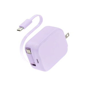 MOTTERU 30W USB充電器 USB-Cケーブル付き ペールアイリス MOT-ACPD30C2-PU-イメージ1