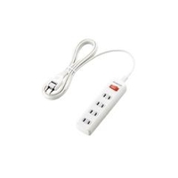 エレコム 一括スイッチ付 雷ガードタップ(4個口・2．5m) ホワイト T-K3A-2425WH
