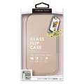 PGA iPhone 16e用ガラスフリップケース サフィアーノ調 ピンク PG-25KGF04PK