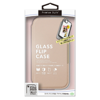 PGA iPhone 16e用ガラスフリップケース サフィアーノ調 ピンク PG-25KGF04PK