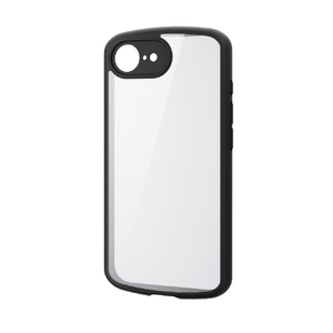エレコム iPhone17e/16e用 TOUGH SLIM LITE ケース フレームカラー 極限 メタルステッカー付 ブラック PM-A25STSLFCKBK-イメージ2