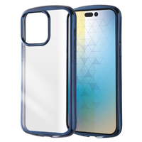 レイアウト iPhone 15 Pro Max用耐衝撃 TPUソフトケース METAMORU ブルー RT-P44TC13/AM