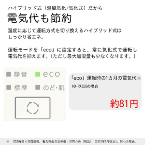 ダイニチ 300ml/h 3．2Lタンク ハイブリッド式加湿器 サンドホワイト HD-RX326-W-イメージ6