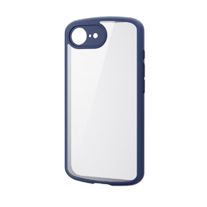 エレコム iPhone17e/16e用 TOUGH SLIM LITE ケース フレームカラー 極限 メタルステッカー付 ネイビー PM-A25STSLFCKNV-イメージ2
