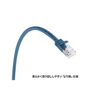 サンワサプライ ツメ折れ防止カテゴリ5eSTP LANケーブル（3m・ブルー） ブルー KB-STPTS-03BL-イメージ3