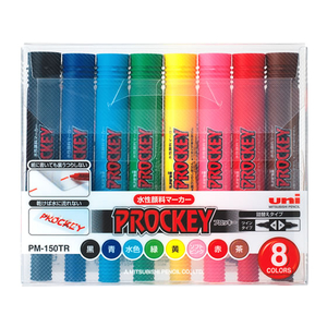 三菱鉛筆 プロッキー 太字+細字 詰替式本体 8色セット F044505-PM150TR8CN-イメージ1
