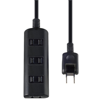 エルパ 扉付タップ(4個口・2m) ブラック WBT-N4020BK