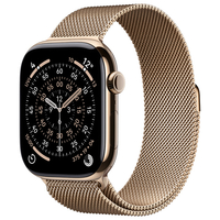 Apple Apple Watch Series 11 ゴールドチタニウムケースとゴールドミラネーゼループ - S/M MFD74J/A