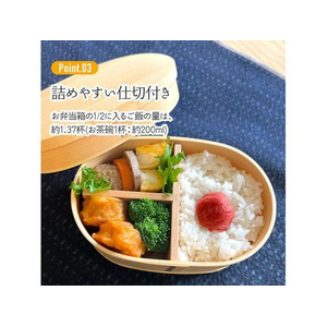 スケーター 曲わっぱ弁当箱 800mL FC487TE-WLB8-イメージ3