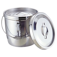 エムテートリマツ MT/18-8 二重汁食缶 クリップ付 ツル取手 6L FCK8985-012317001