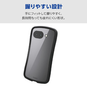 エレコム Google Pixel 10a用Grippy ハイブリッドケース フレームカラー 極限 ブラック PM-P261GRPFCKBK-イメージ3