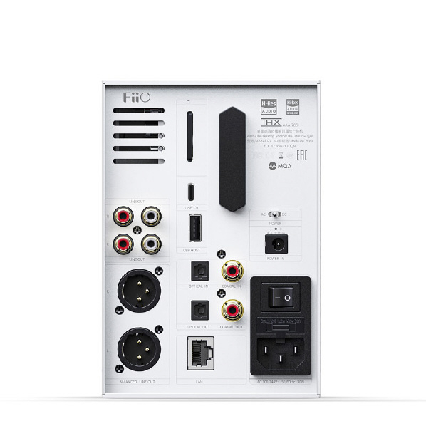 FiiO デスクトップオーディオデバイス R7 FIO-R7-W weighted バランスヘッドホン出力 highゲイン DAC Ultra R7 ESS ES9068AS Snapdragon USB3 タイプA 192kHz/24bit Bluetooth受信 32Ω ≦2 ヘッドホン出力 5μV to スペーサー
